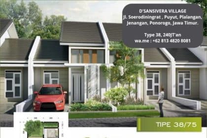Jual rumah minimalis harga pasar dengan sertifikat lengkap