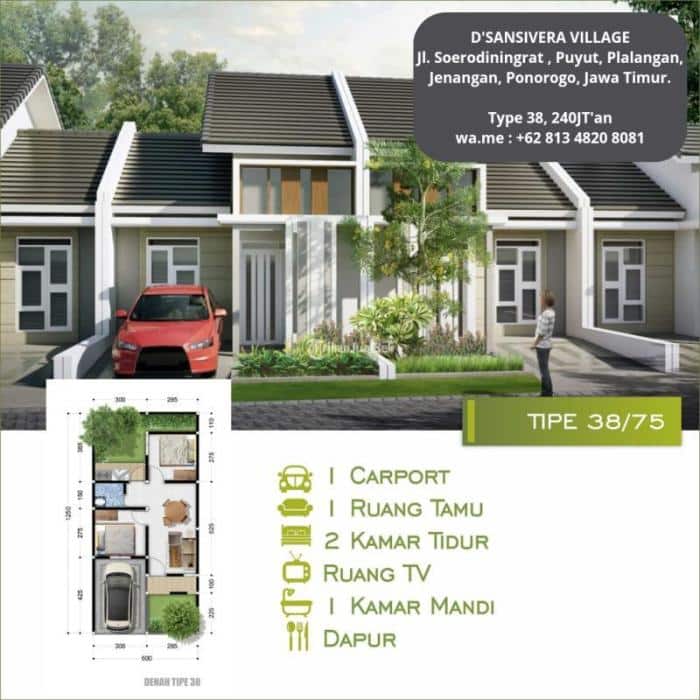 Jual rumah minimalis harga pasar dengan sertifikat lengkap