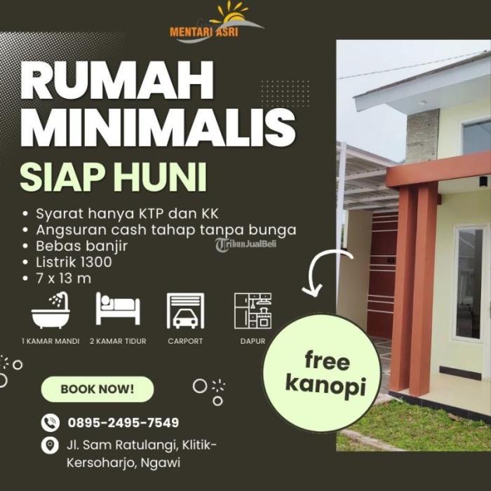 Rumah minimalis murah siap huni
