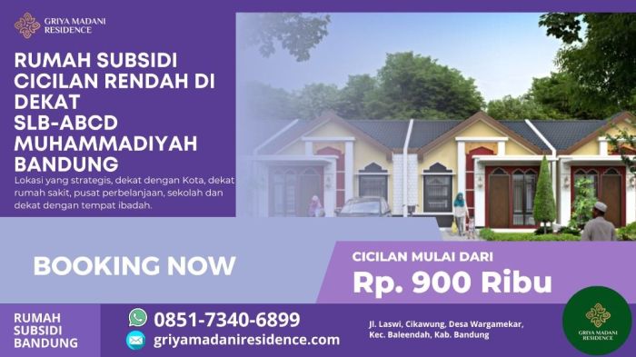 Rumah subsidi murah dengan program cicilan ringan