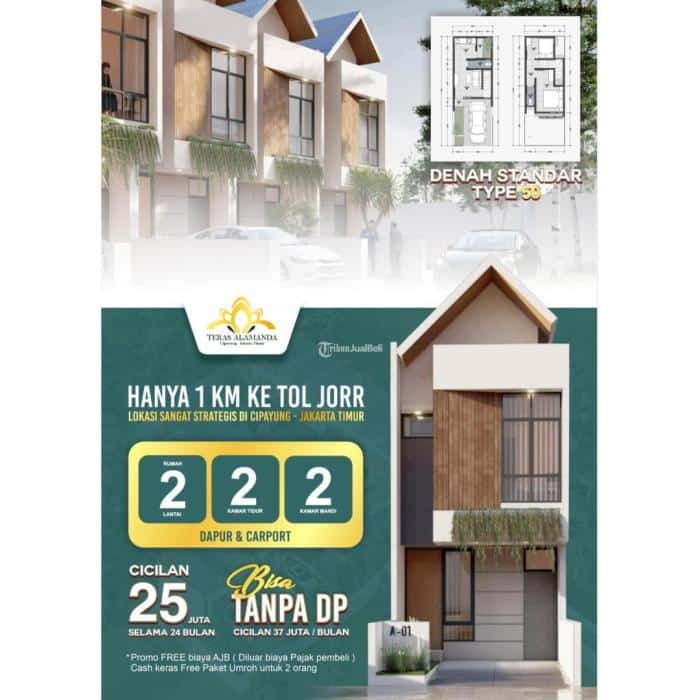 Promo spesial beli rumah termurah tanpa DP besar