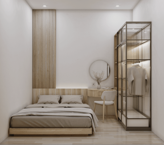 Kamar desain skandinavia tidur gaya putih interiordesign minimalis serba cantik nyaman kenyamanan inspirasi scandinavian kecil 3x4 merancang