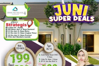 Rumah dijual dengan harga diskon besar