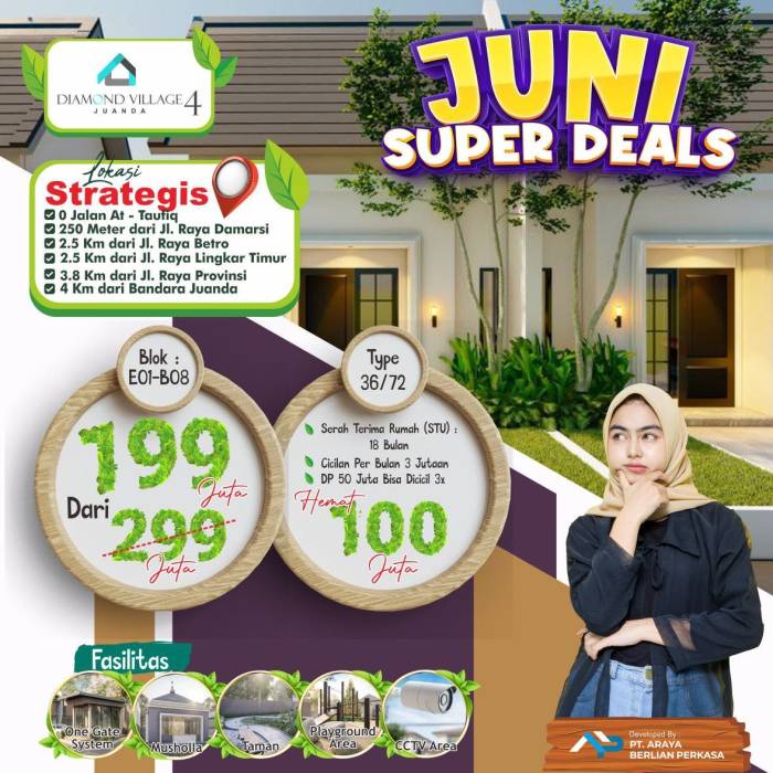 Rumah dijual dengan harga diskon besar