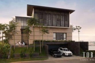 Perumahan modern dengan teknologi smart home dan sistem keamanan digital