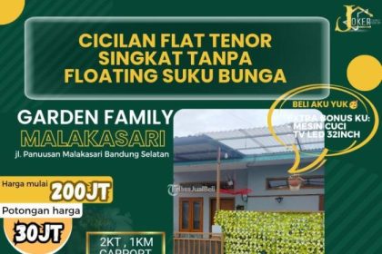 Dijual Rumah Murah KPR Tanpa Ribet Tipe 30/50 2KT 1KM Garden Family ...