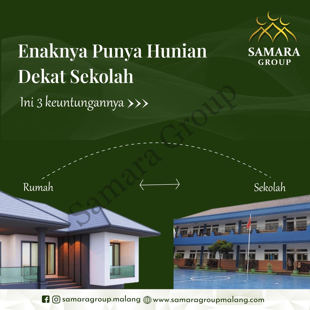Rumah dekat fasilitas umum seperti pasar, sekolah, dan rumah sakit