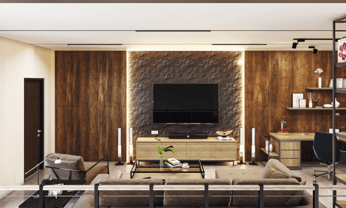 Dekorasi interior setelah renovasi rumah selesai