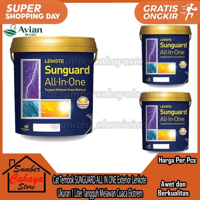 Jual Cat Tembok Exterior Tangguh Melawan Cuaca Ekstrem SUNGUARD ALL IN ...