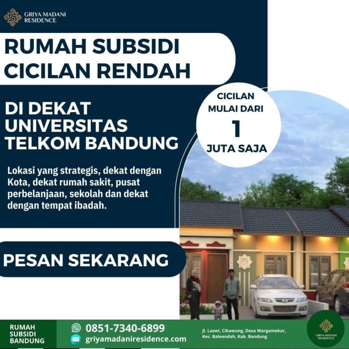 Harga rumah subsidi terbaru 2025 dengan cicilan ringan
