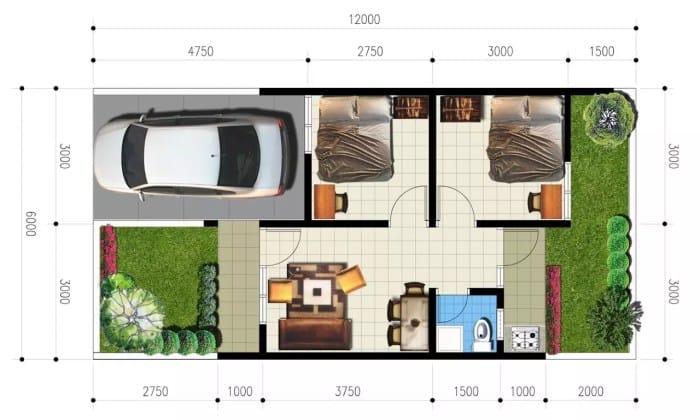 Tipe rumah kecil minimalis dengan desain interior fungsional dan estetis
