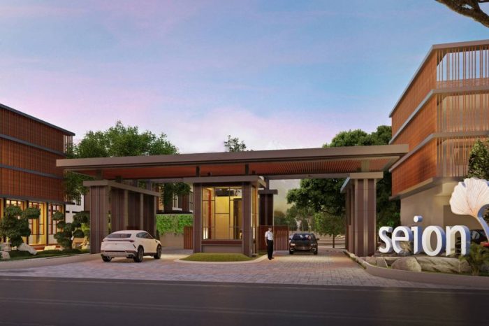 Perumahan minimalis modern di kota besar