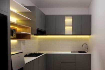 Tren penggunaan kabinet dapur dengan warna cerah dan minimalis