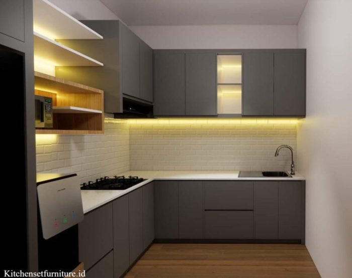 Tren penggunaan kabinet dapur dengan warna cerah dan minimalis
