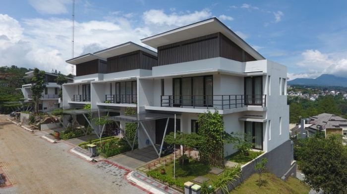 Perbandingan tipe rumah dan luas lahan di perumahan elit