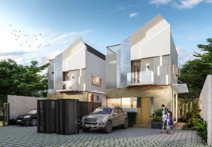 Perbandingan tipe rumah dan luas lahan di perumahan elit