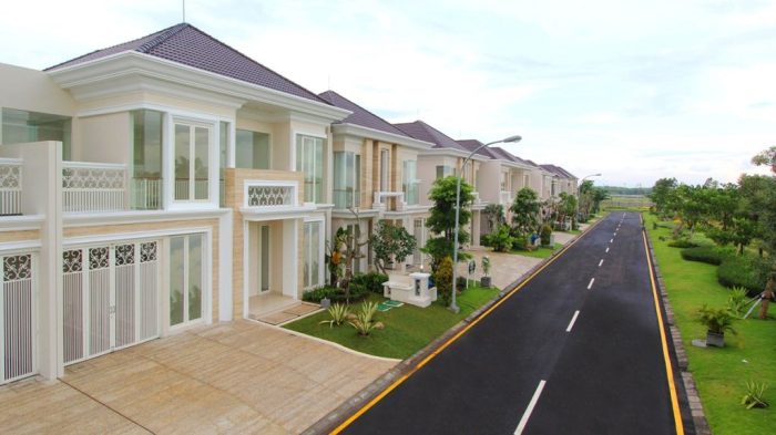Perbandingan tipe rumah dan luas lahan di perumahan elit