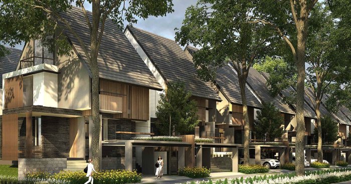 Perbandingan tipe rumah dan luas lahan di perumahan elit