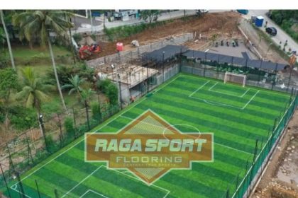 Contoh desain lapangan olahraga kecil dalam kawasan cluster atau kompleks rumah
