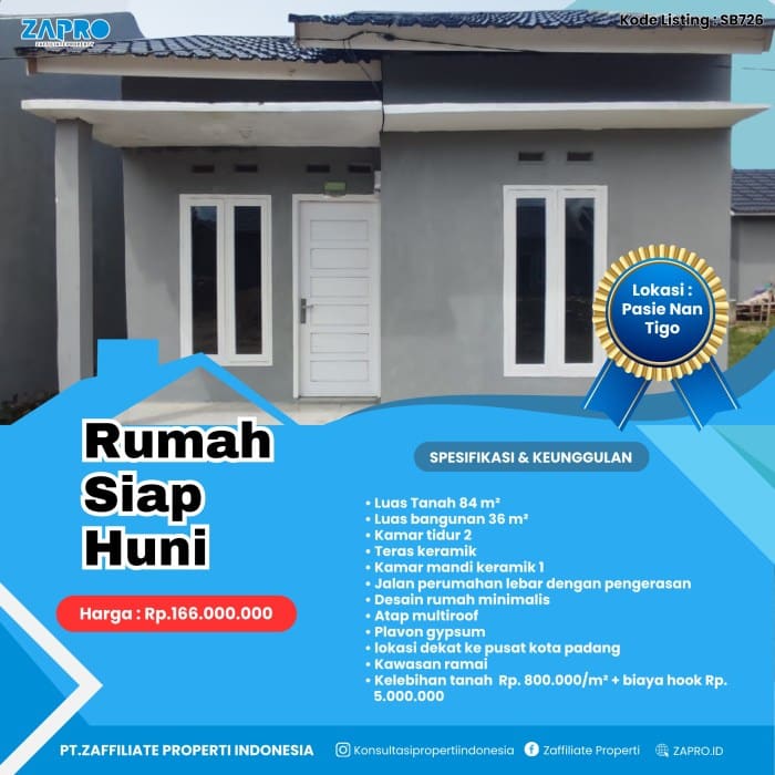 Rumah minimalis murah siap huni