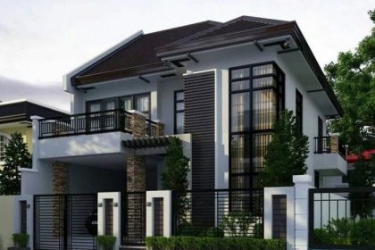 Cat rumah dengan efek 3D yang modern dan elegan
