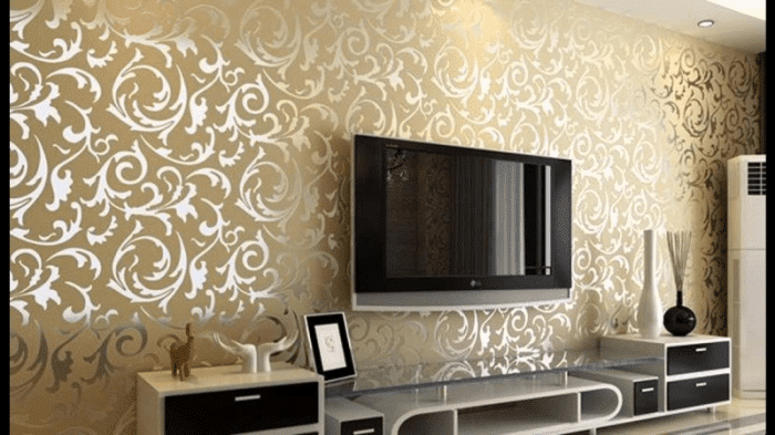 Tren wallpaper dinding dengan motif natural dan abstrak