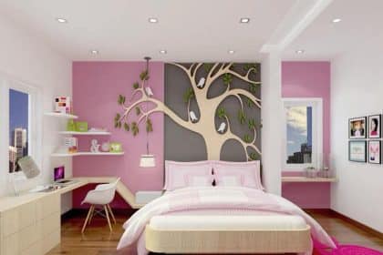 Kamar perempuan minimalis tidur hiasan dinding dekorasi bantal ngetrend awan hujan dekor teahub