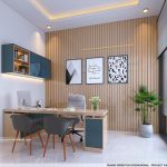 Desain interior ruang kerja di rumah minimalis