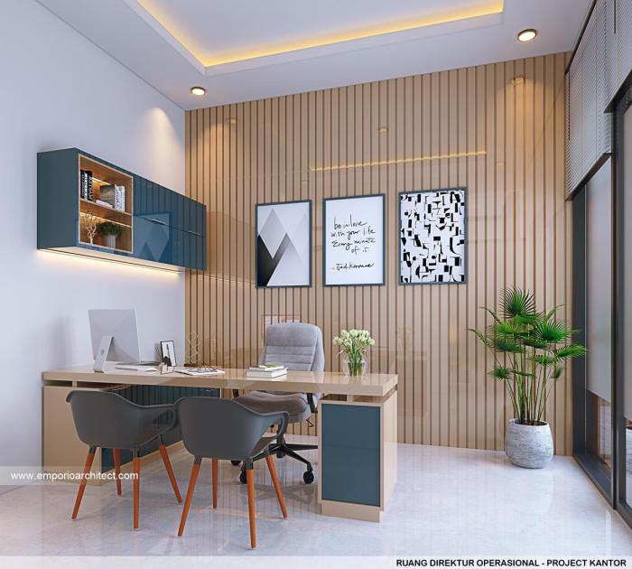 Desain interior ruang kerja di rumah minimalis