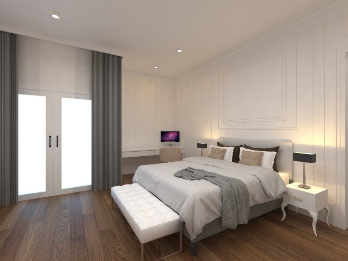 Kamar tidur desain minimalis inspirasi dekorasi murah terbaru sederhana simpel ukuran sejasa elegan kecil pengerjaan oleh 3x4