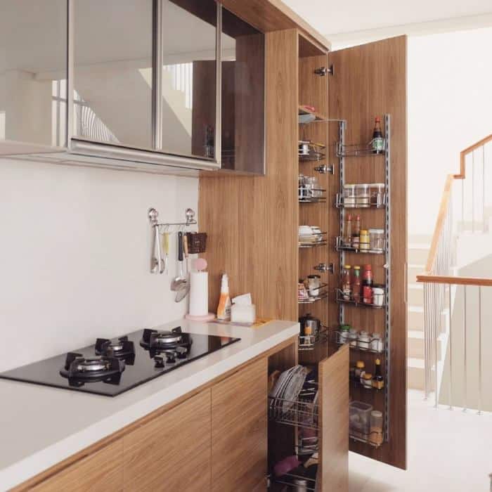 Desain dapur minimalis dengan penyimpanan maksimal
