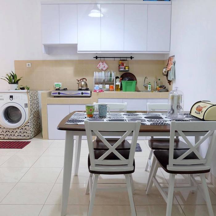 Dapur minimalis mendesain efisien efektif