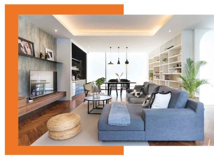 Dekorasi interior setelah renovasi rumah selesai