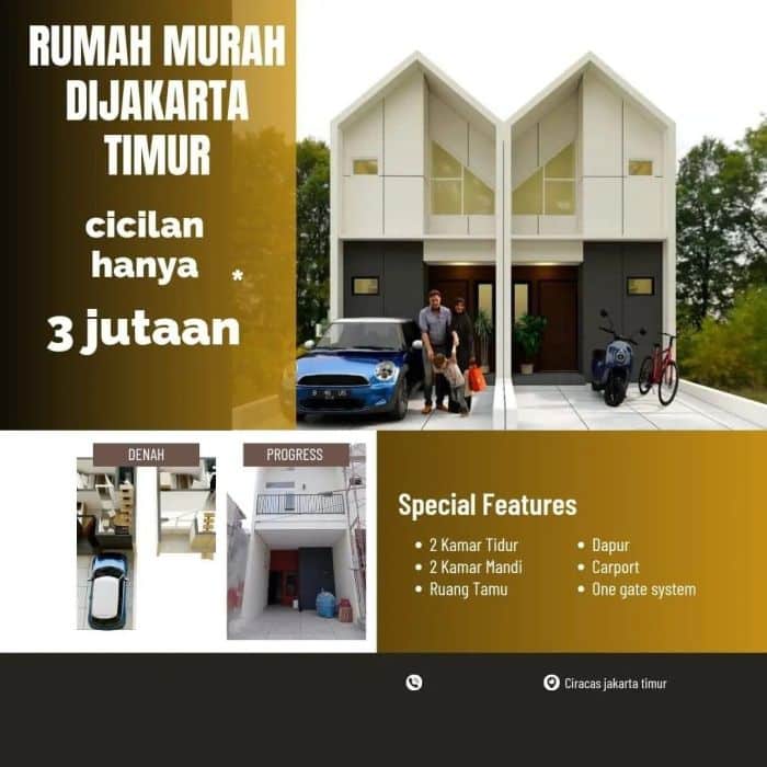 Penawaran rumah minimalis harga terjangkau dekat fasilitas umum