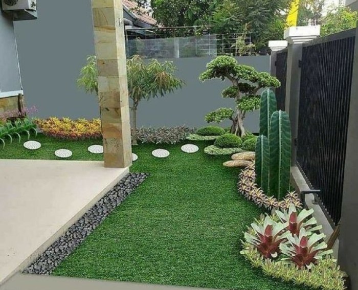 Taman minimalis depan desain idaman luas konsep