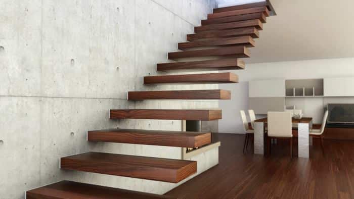 Tangga model inspirasi minimalis sempit untuk desain ruangan sederhana